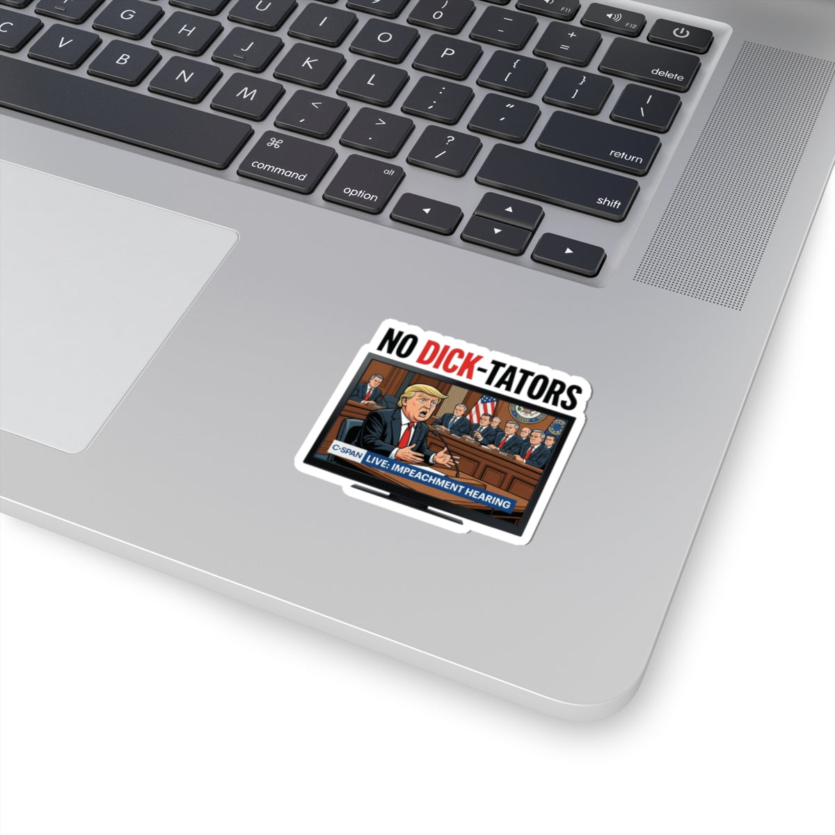 No Dick-tators Allowed Sticker